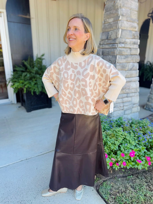 The Lile Leather Skirt