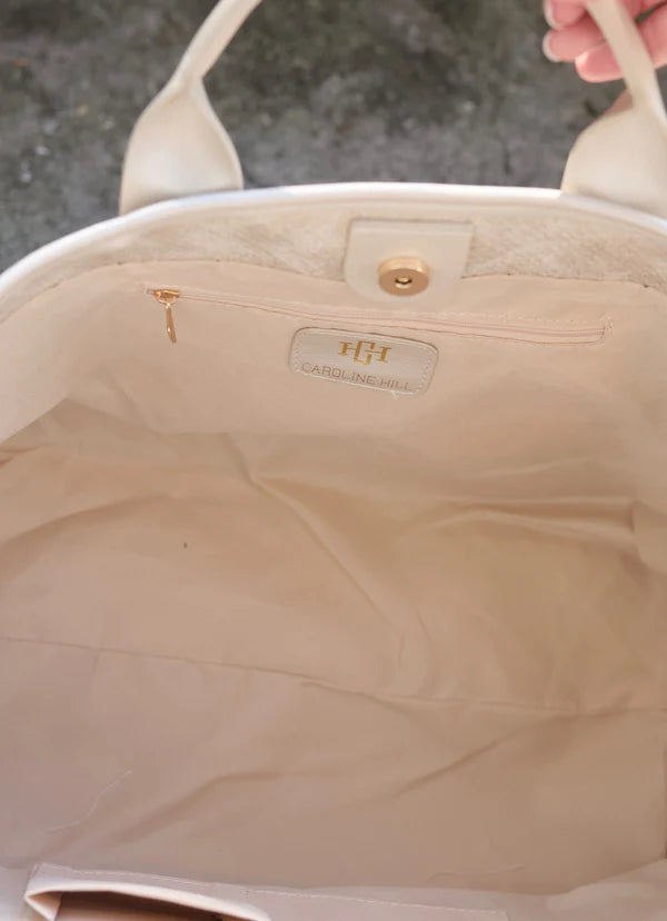 The Melissa Tote Bag/ Shimmer Champagne