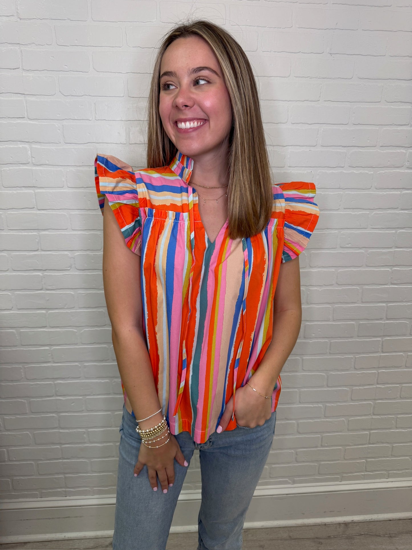The Sonnie Striped Top/ FINAL SALE