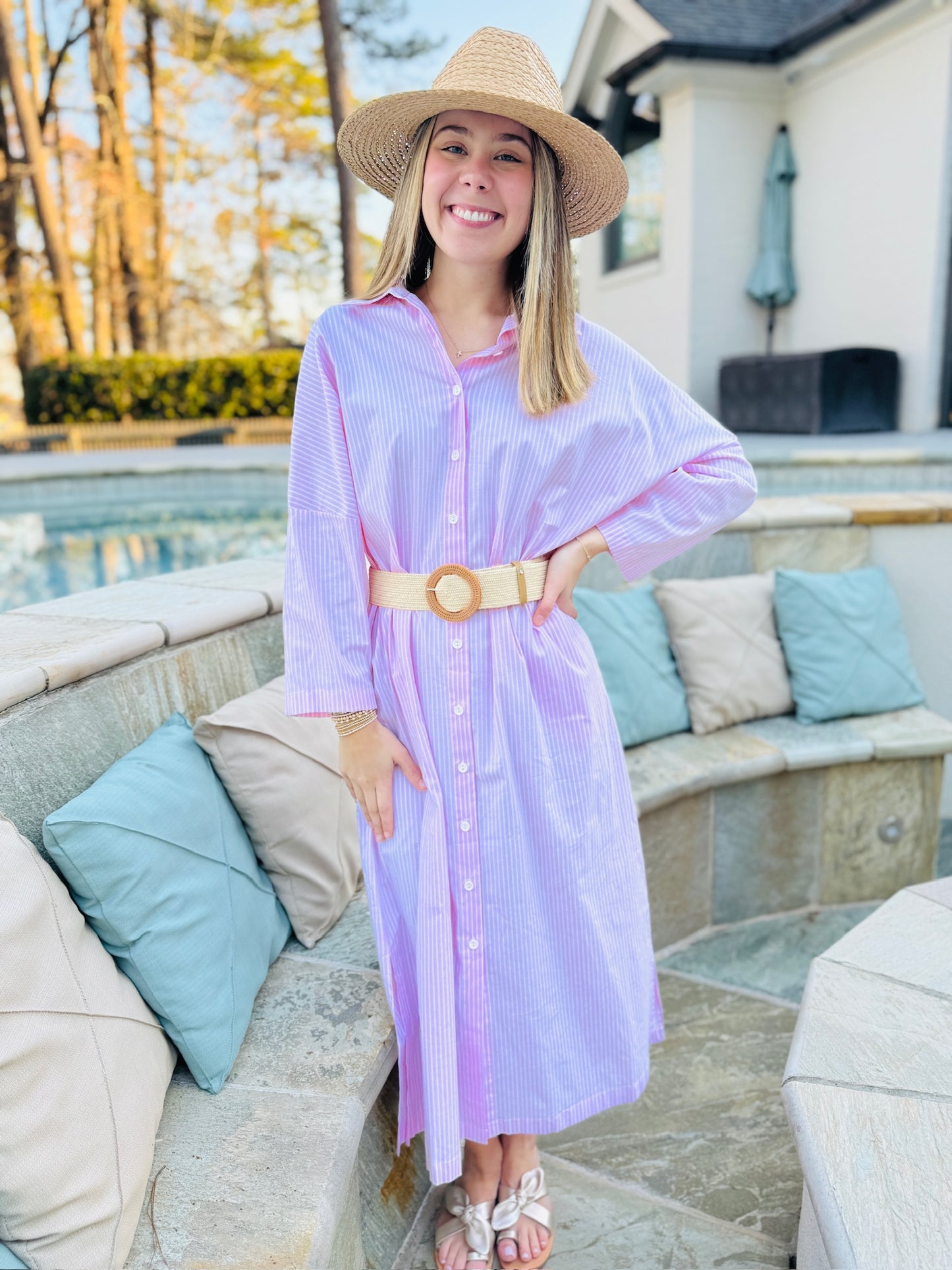 The Regan Button Down Maxi/ FINAL SALE