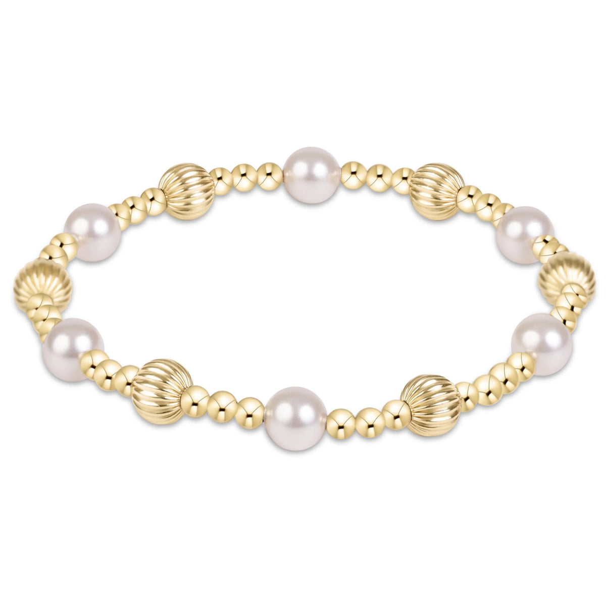ENewton/ Dignity Sincerity Gold 6MM Bracelet-Pearl
