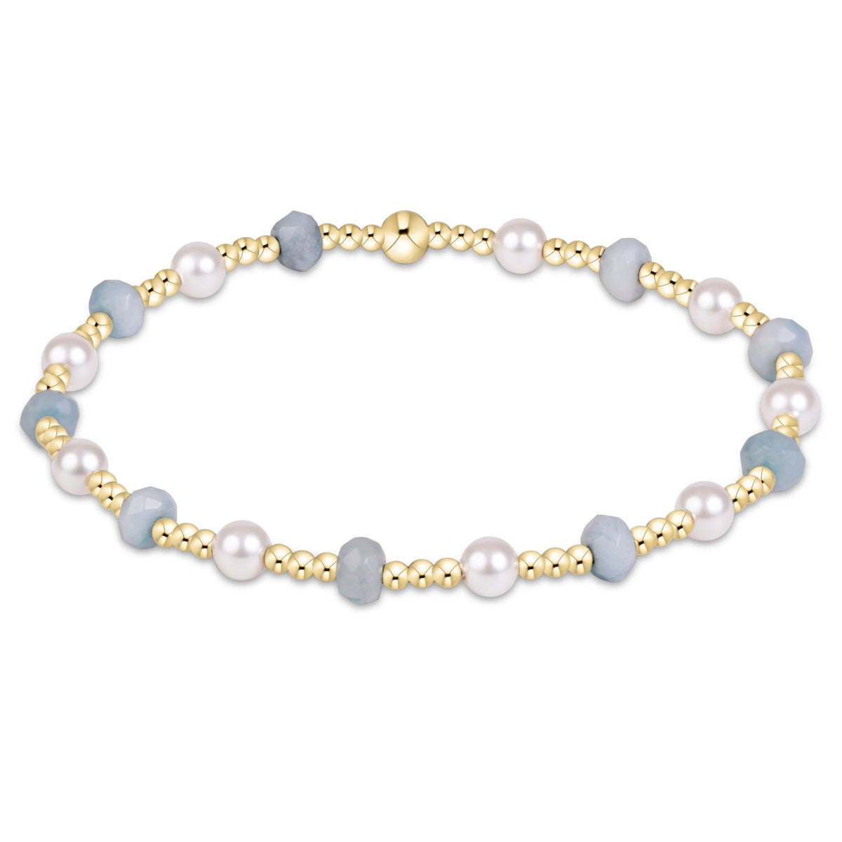 ENewton/ Sincerity Gemstone Pearl 4MM Bracelet-Aquamarine