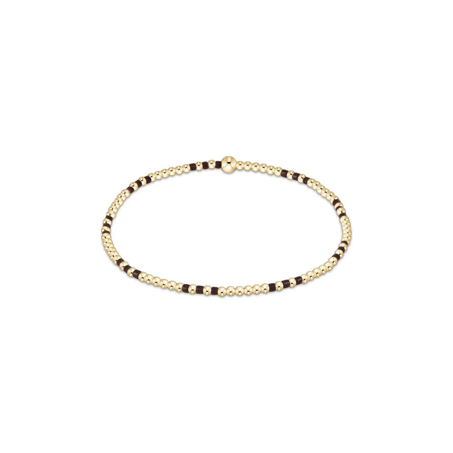 ENewton/ Hope Joy Pattern 2MM Bead Bracelet-Chocolate