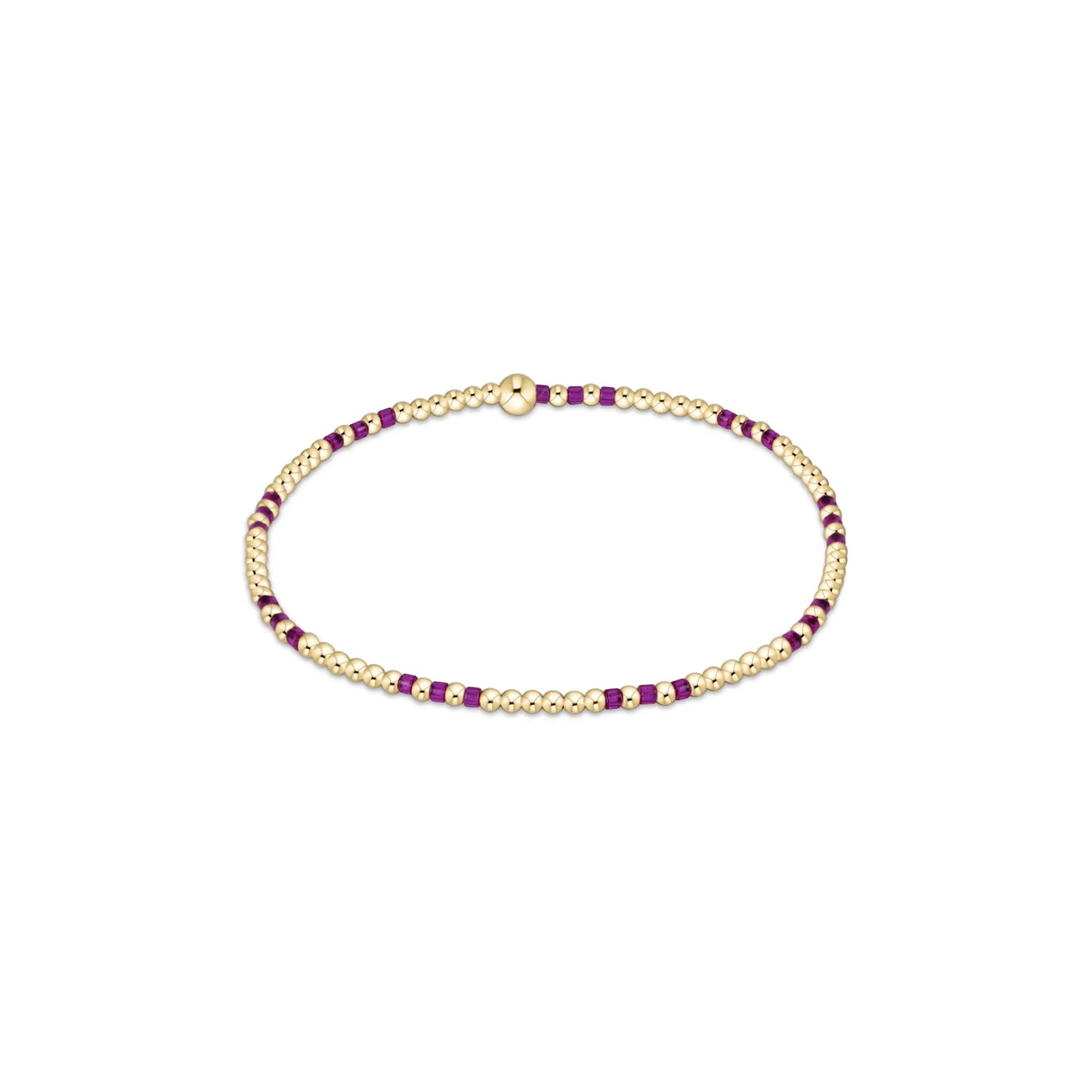 ENewton/ Hope Joy Pattern 2MM Bead Bracelet-Fuchsia