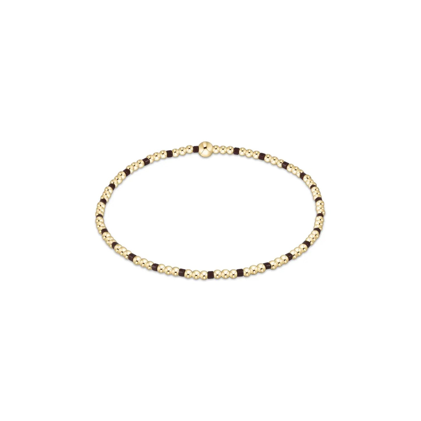 ENewton/ Hope Sincerity Pattern 2MM Bead Bracelet-Chocolate