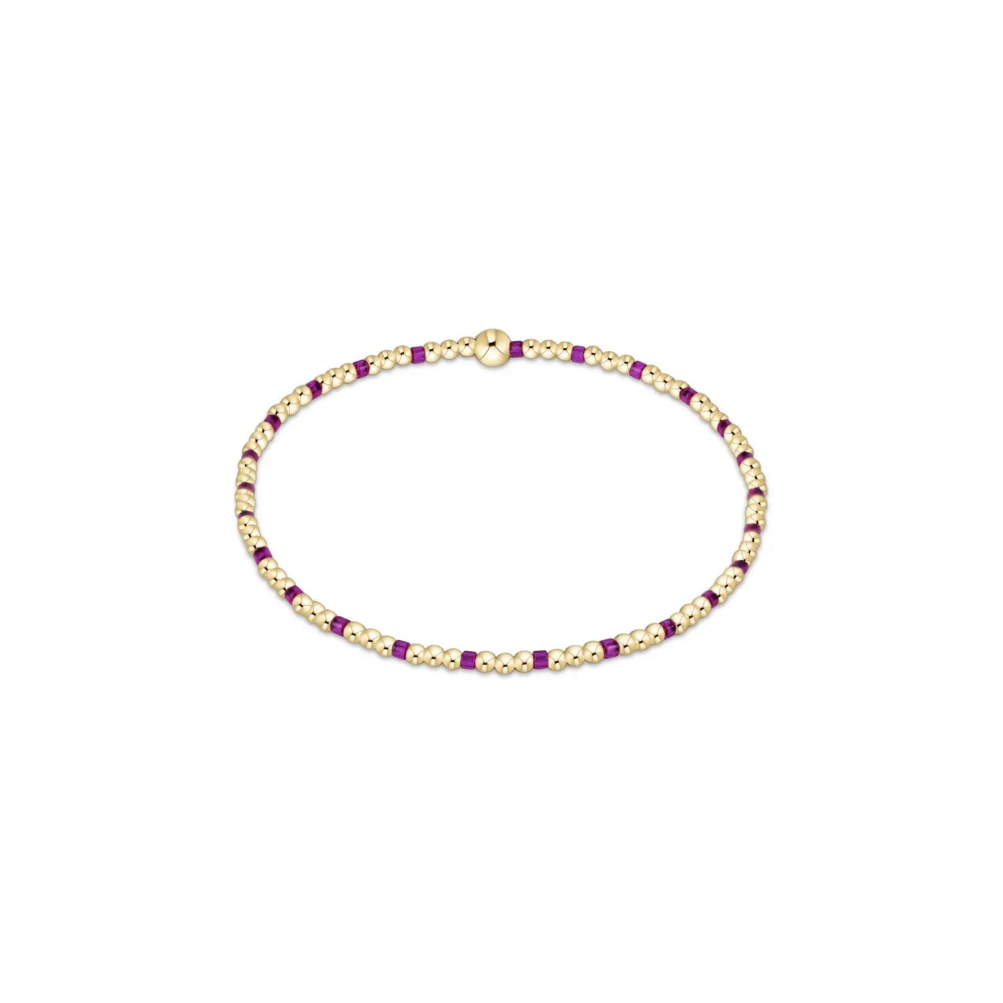 ENewton/ Hope Sincerity Pattern 2MM Bead Bracelet-Fuchsia