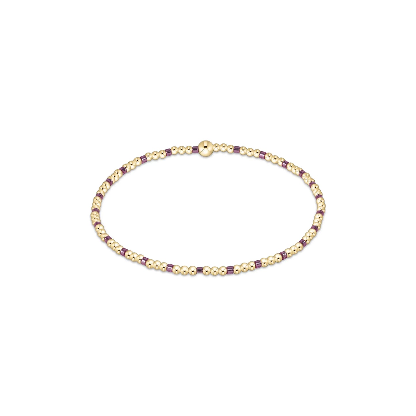 ENewton/ Hope Sincerity Pattern 2MM Bead Bracelet-Pink Metallic