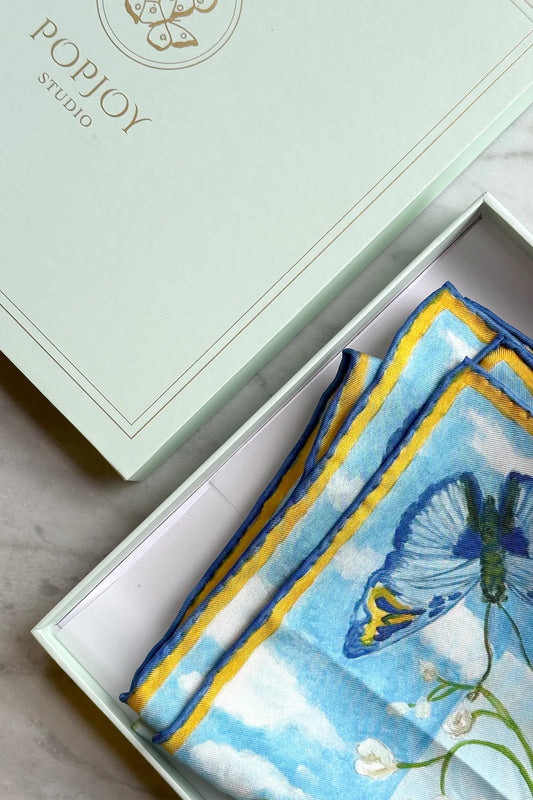 Butterfly Orchid Silk Scarf