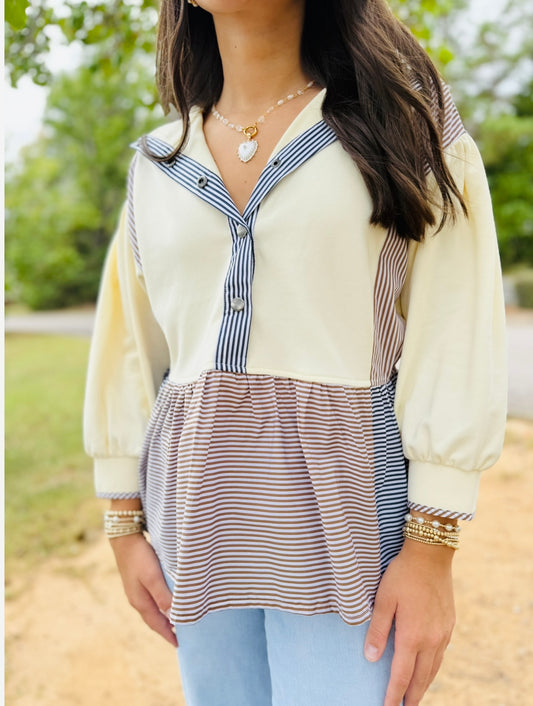 The Harlow Half Snap Top