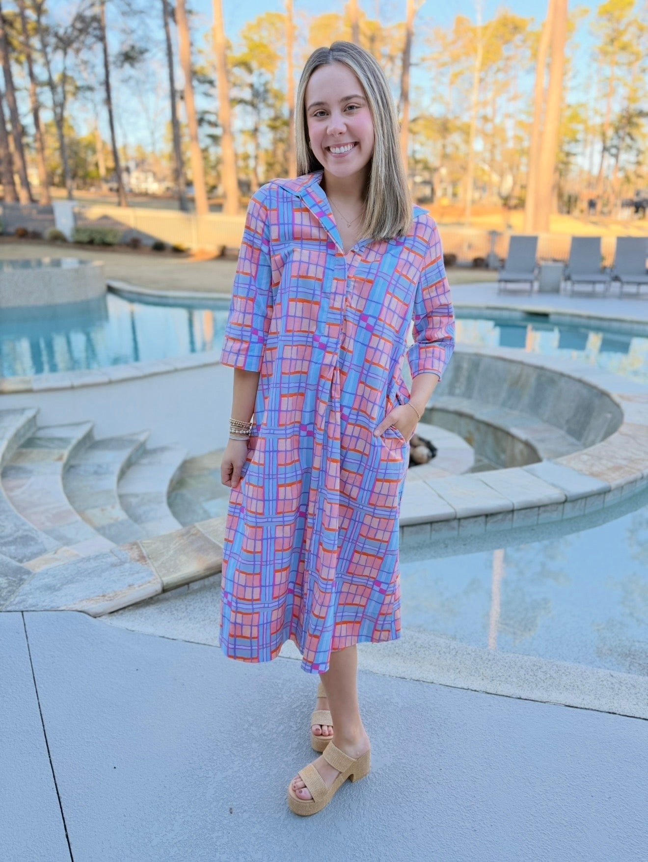uncle frank dress Uncle Frank/ The Piper Plaid Swing Dress/ FINAL SALE