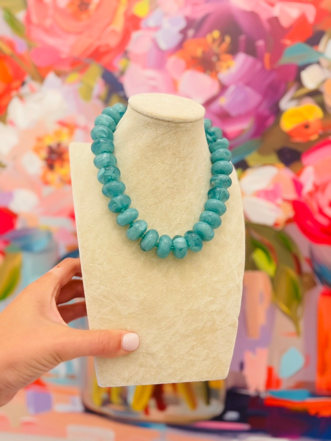 HD/ The Bimmie Beaded Necklace/ Teal