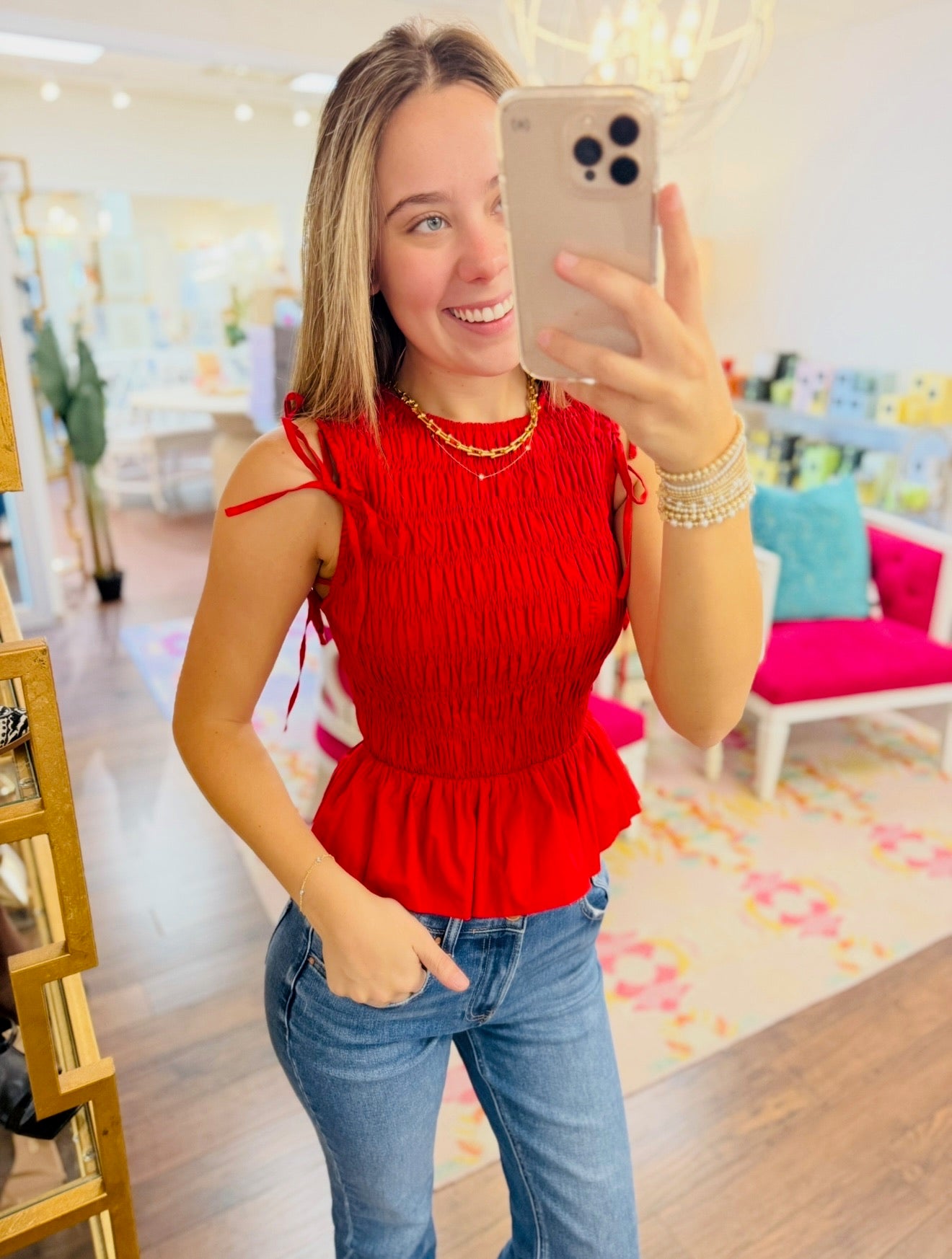 The Parks Peplum Top