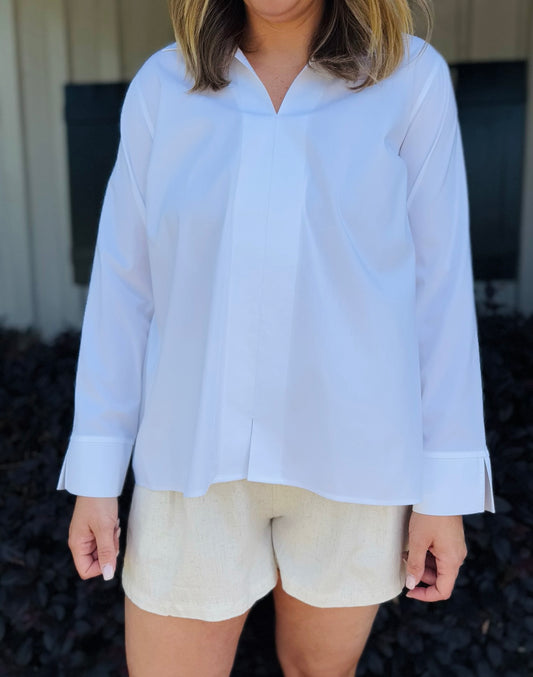 The Agnes Long Sleeve Stretch Shirt