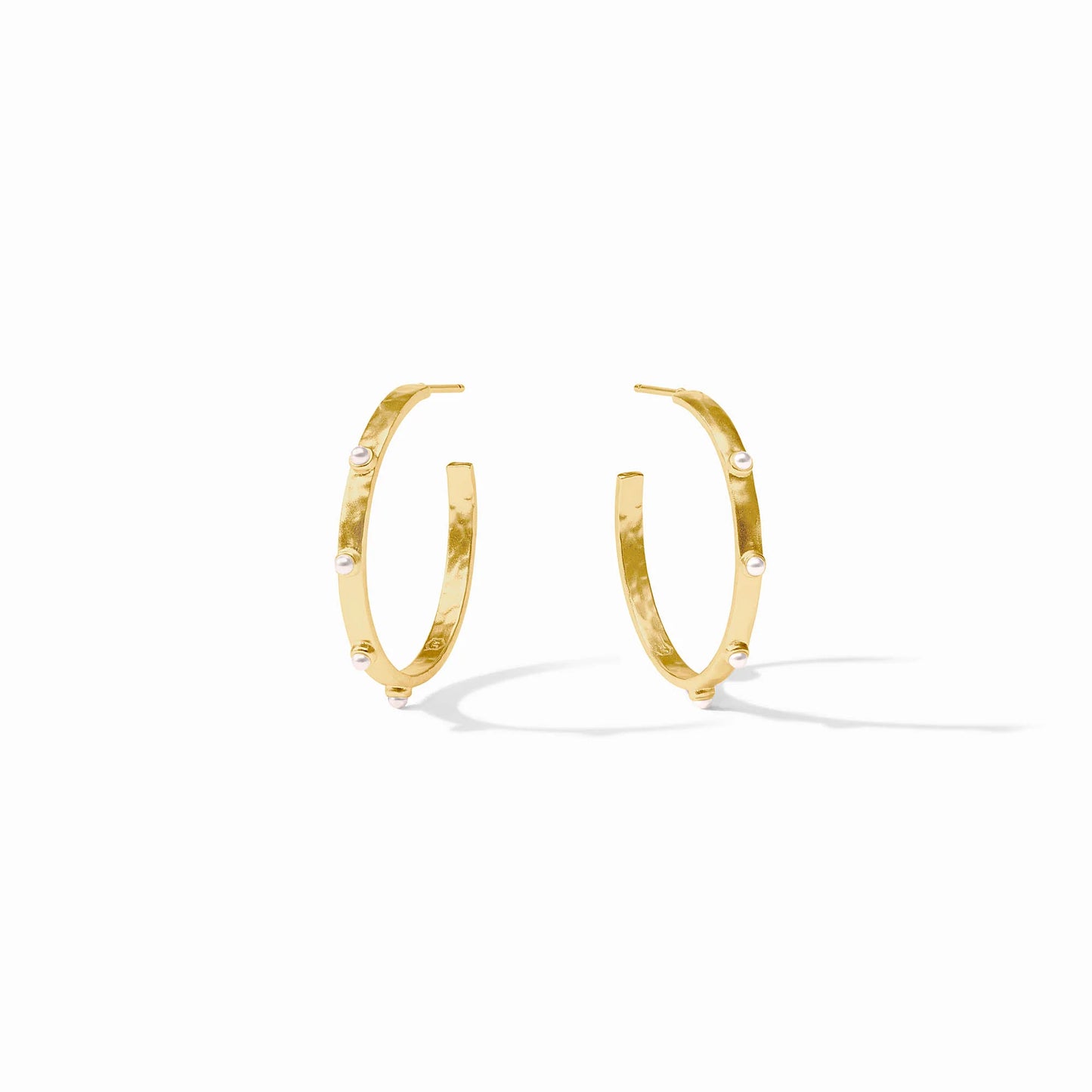Julie Vos/ Crescent Stone Hoop/ Pearl