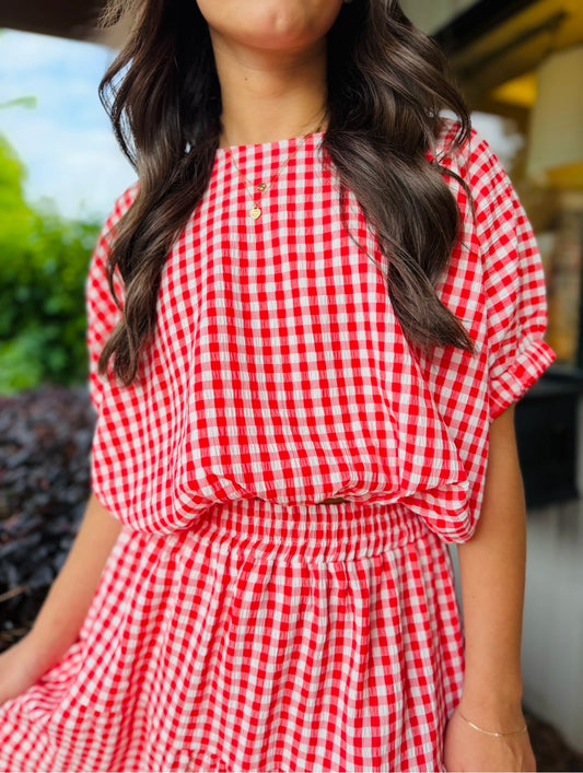 The Greta Gingham Top