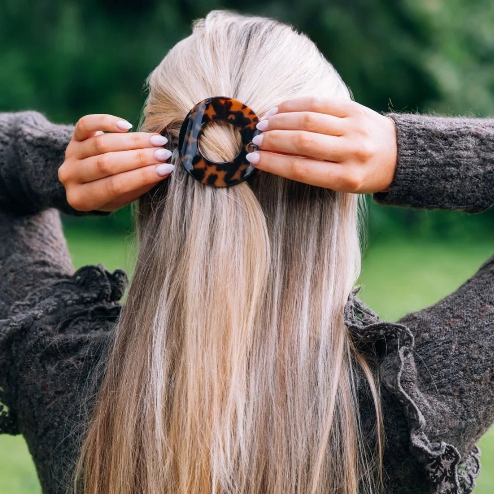 TELETIES/ Flat Circle Hair Clip/ Small