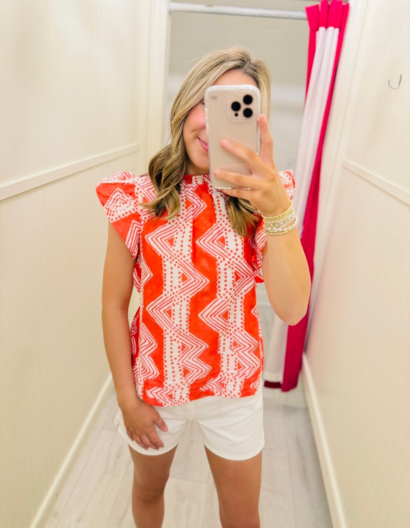 JUST USA/ Elastic Waist Mom Short