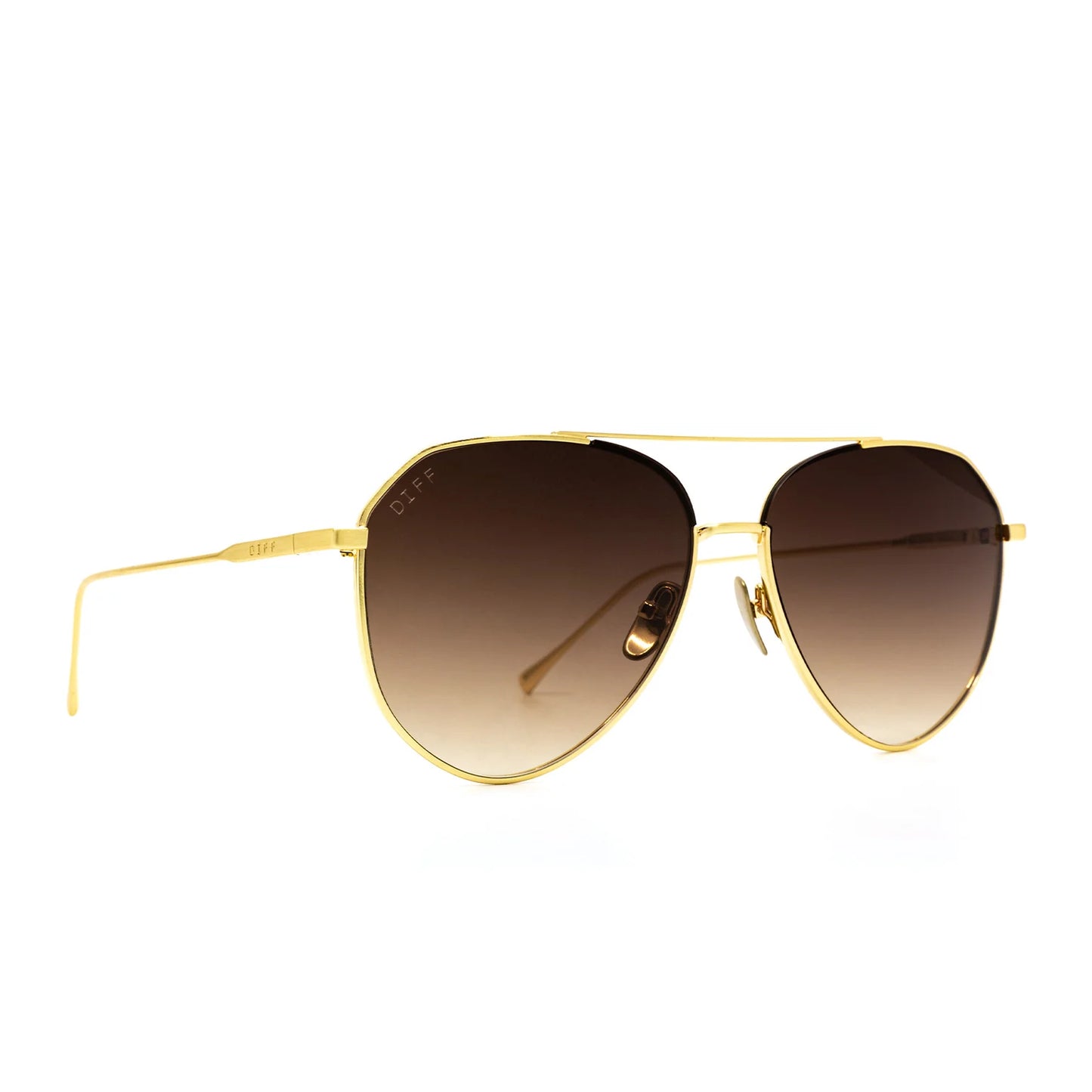 Diff/ Dash Sunglasses/ Brushed Gold + Coffee Gradient