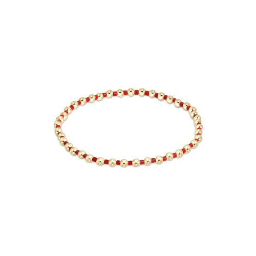 ENewton/ Hope Grateful Bracelet/ Bright Red