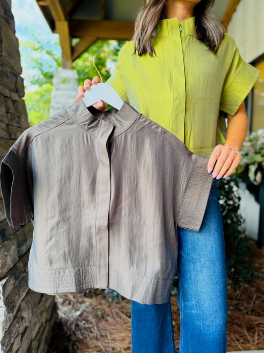 The Mellanie Metallic Top