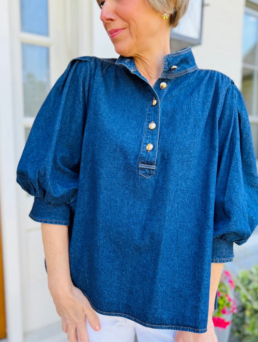 The Deb Denim Top