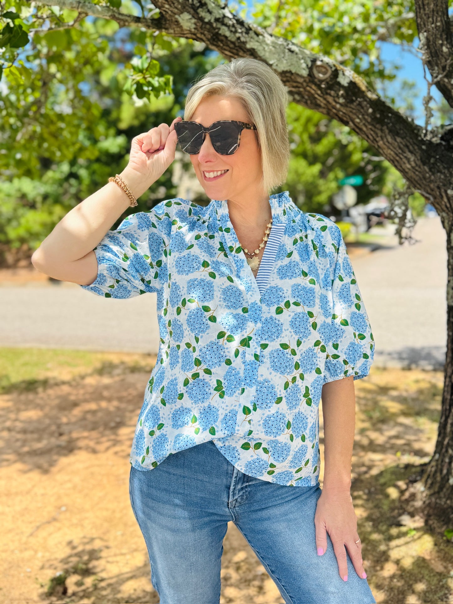 The Hallie Hydrangea Top