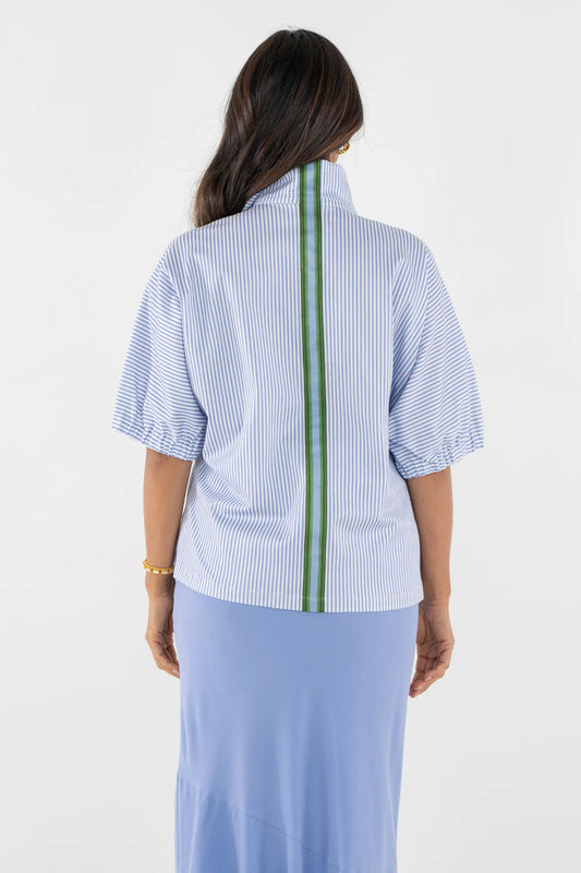 Emily McCarthy/ Poppy Top/ Grapemist Stripe