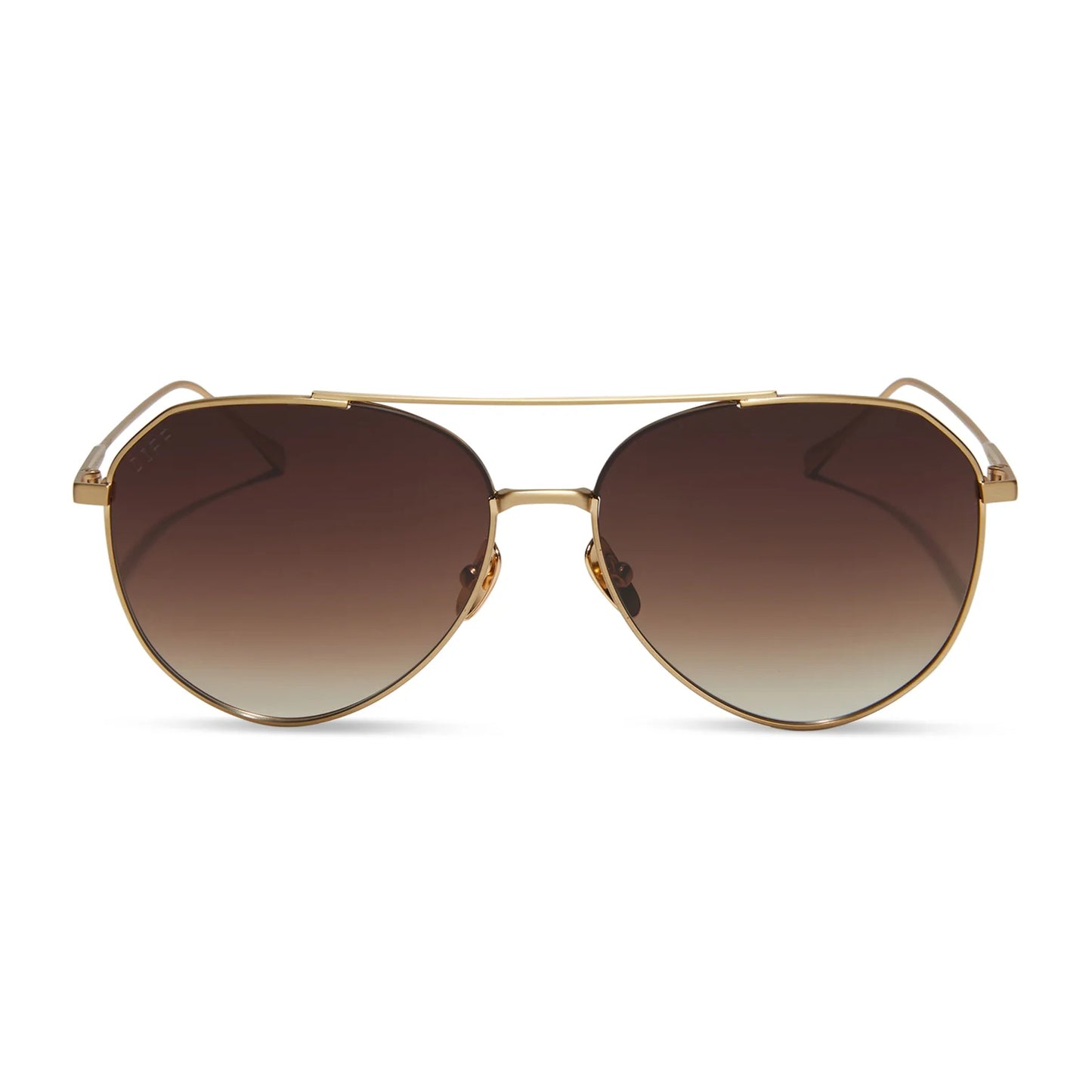 Diff/ Dash Sunglasses/ Brushed Gold + Coffee Gradient