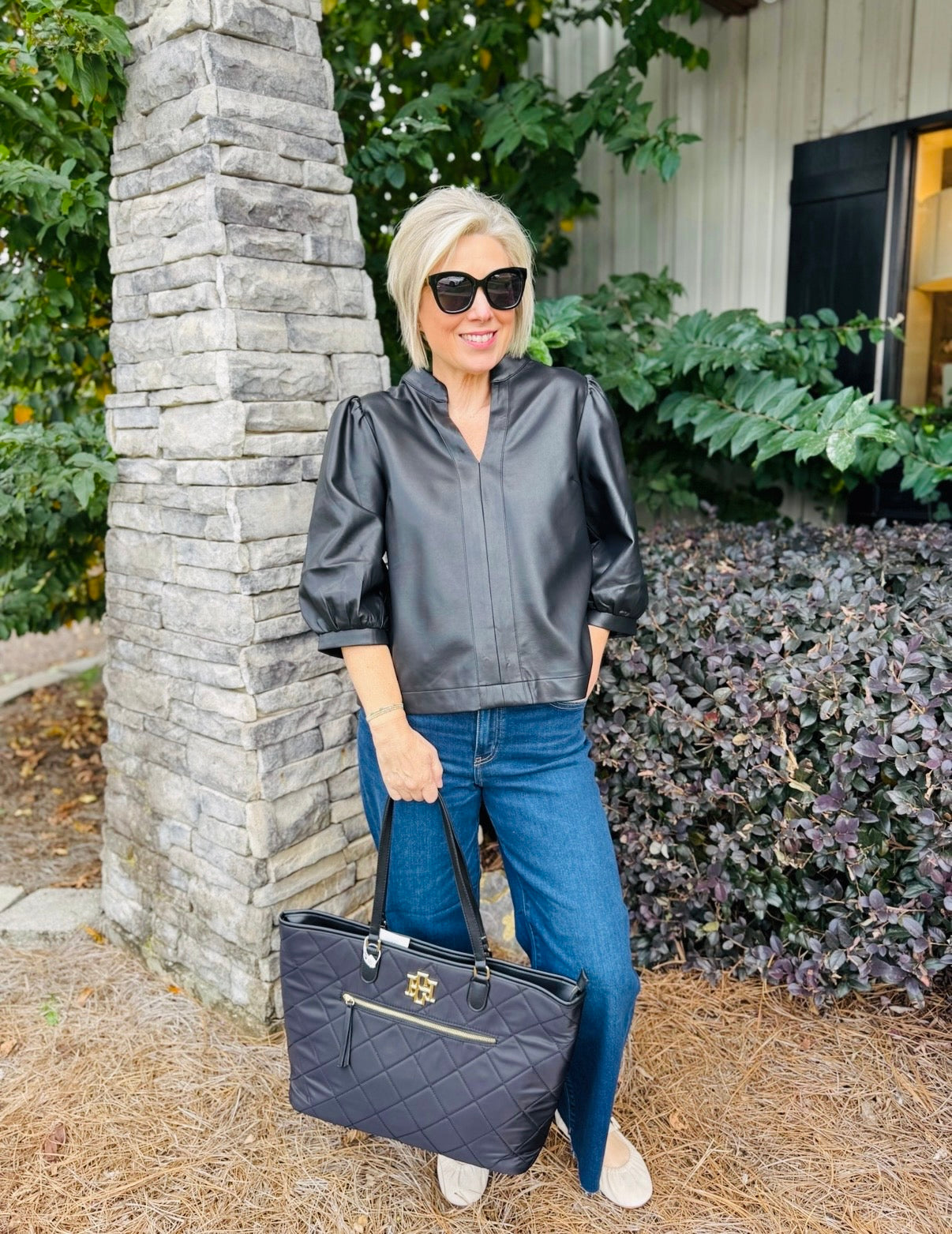 The Luci Leather Top