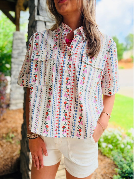 Karlie/ The Fara French Floral Top