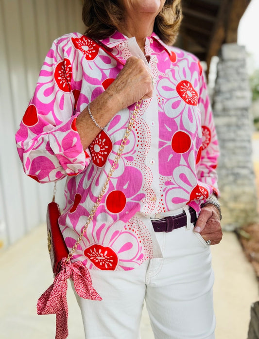 Ivy Jane/ Pop Flower Border Top