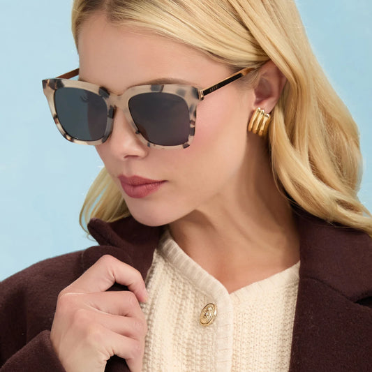 Diff/ Bella Sunglasses/ Cream Tortoise + Grey