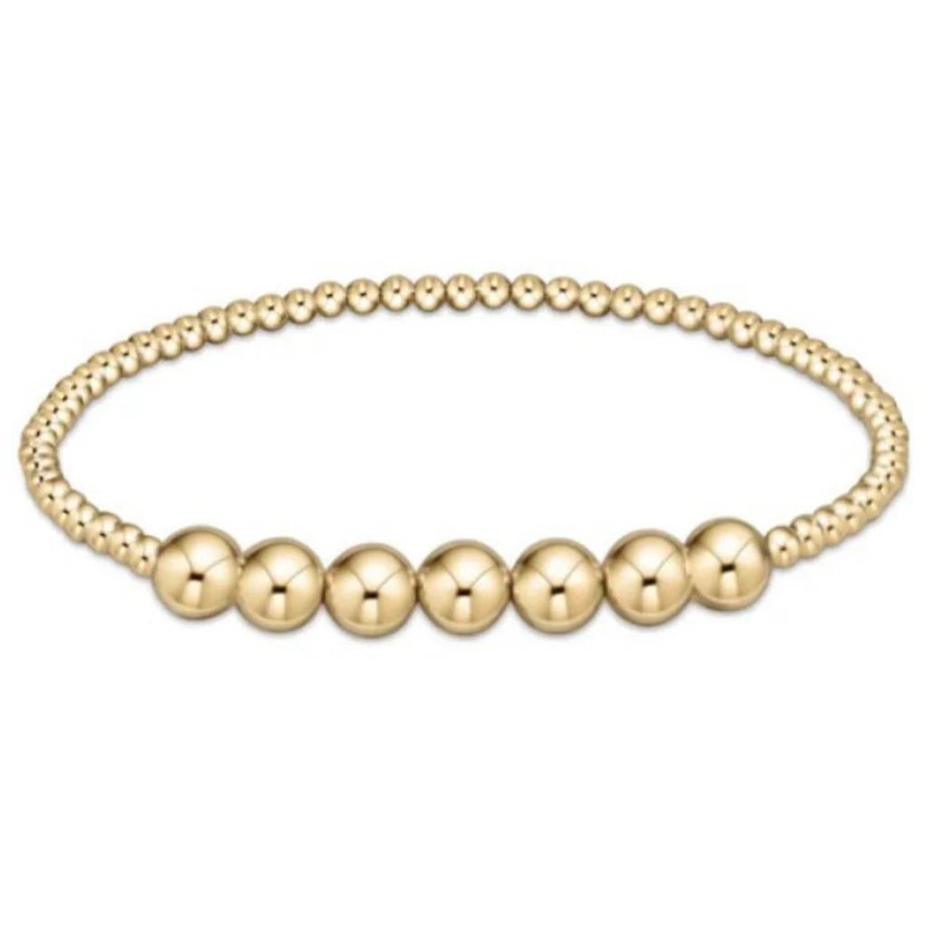 ENewton/ Classic Gold Beaded Bliss 3mm-6mm Bracelet