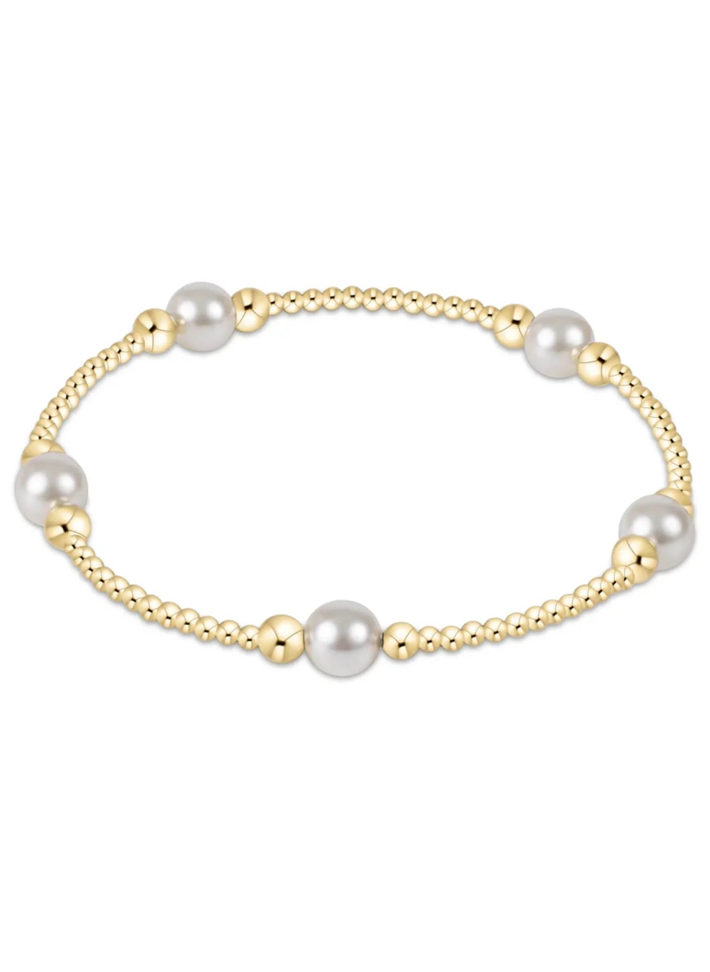 ENewton/ Purpose Pearl 6mm Bead Bracelet-Gold