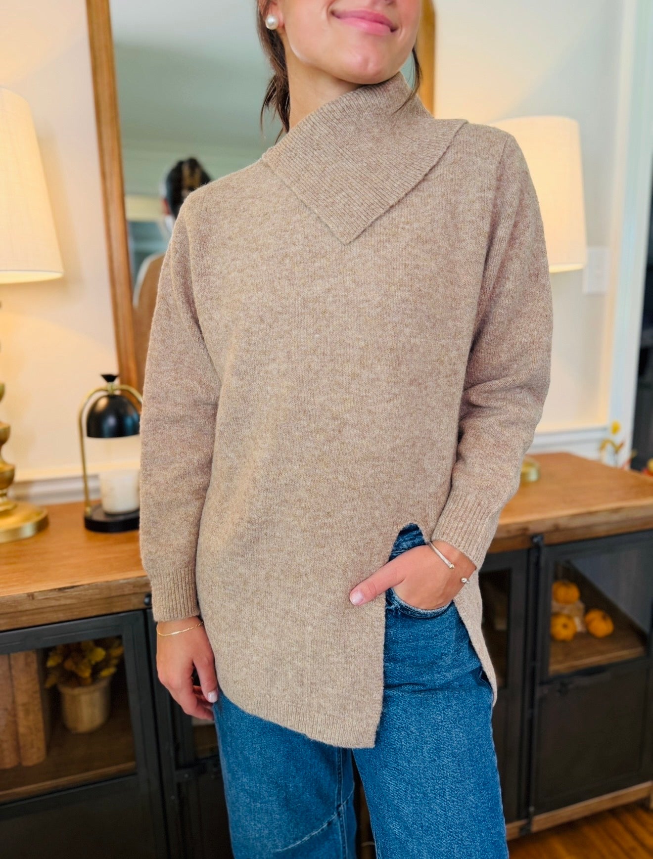 The Hallie High Neck Sweater