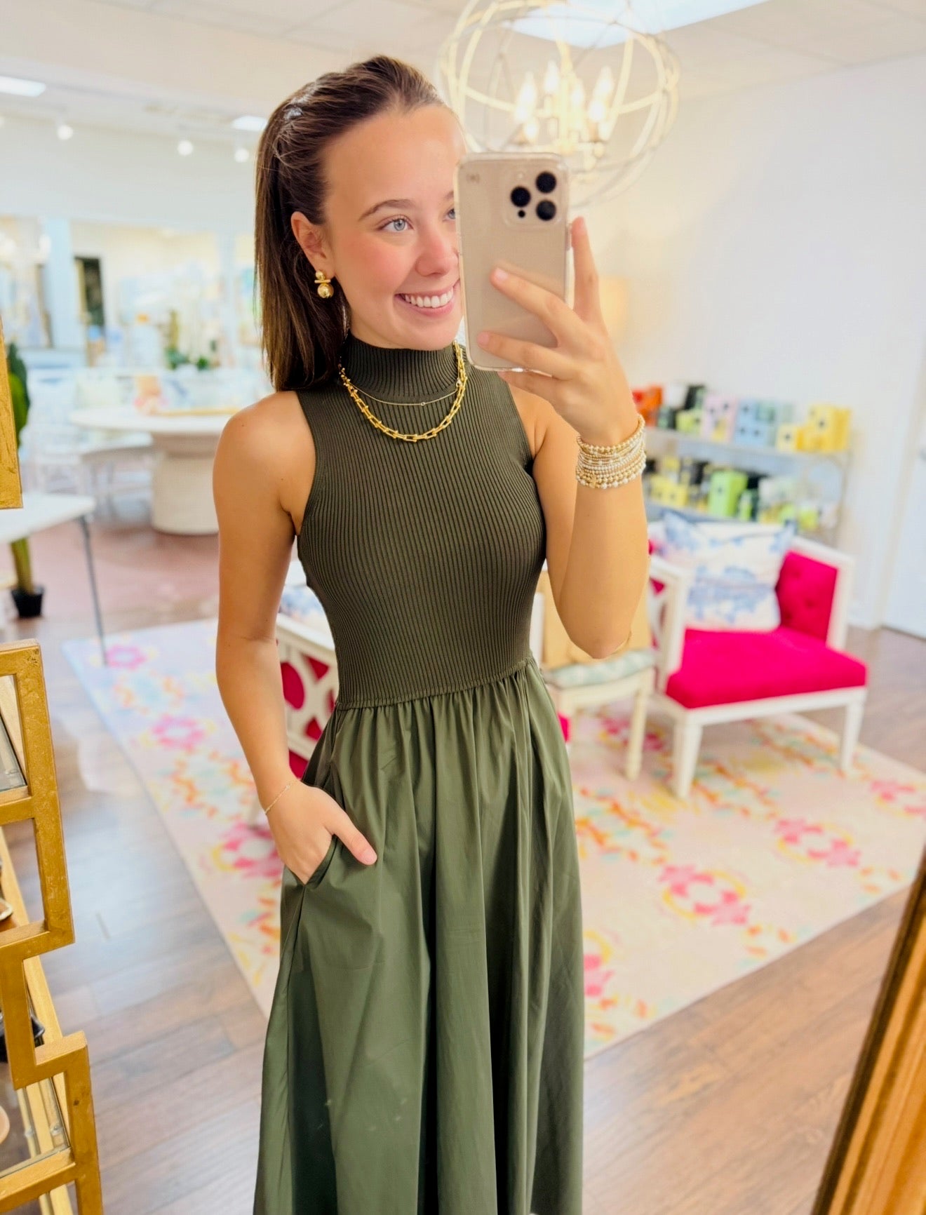The Mosley Mock Neck Dress