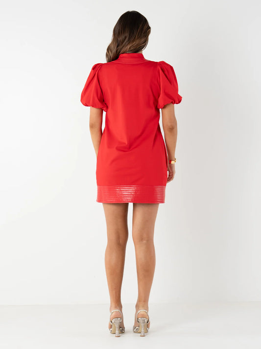 Emily McCarthy/ Hampton Mini Dress/ High Risk Red
