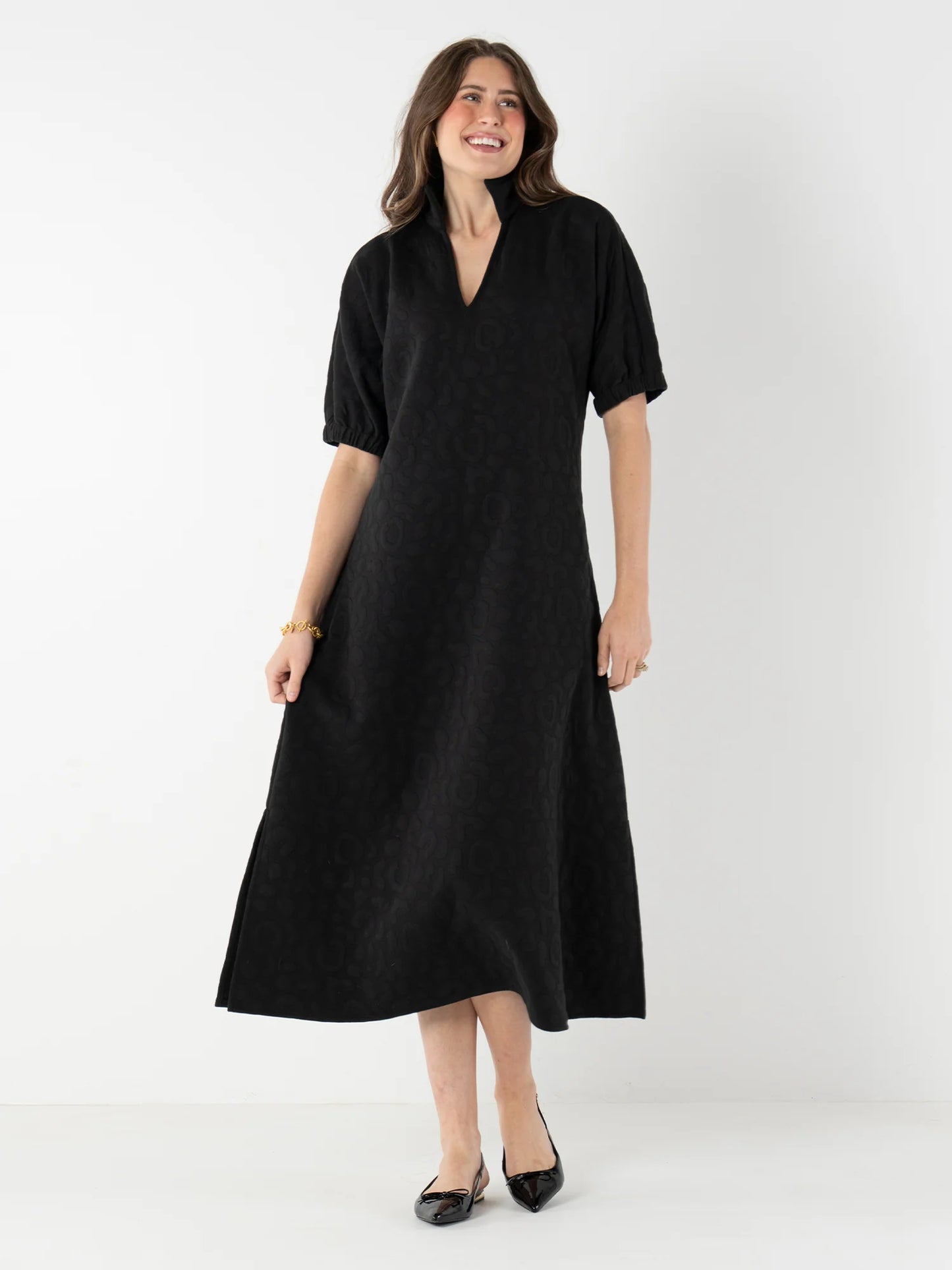 Emily McCarthy/ Poppy Maxi/ Black Cheetah