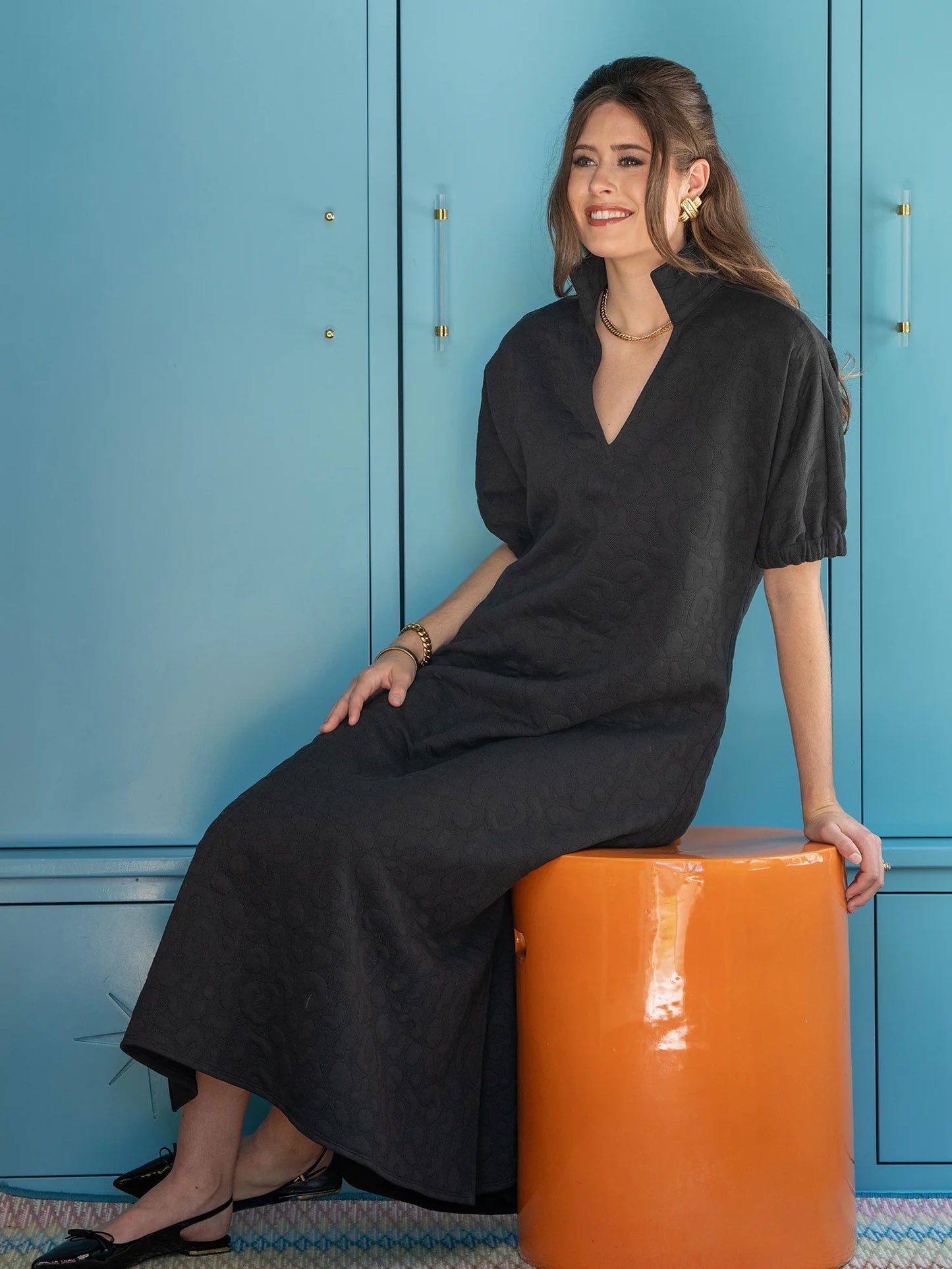 Emily McCarthy/ Poppy Maxi/ Black Cheetah