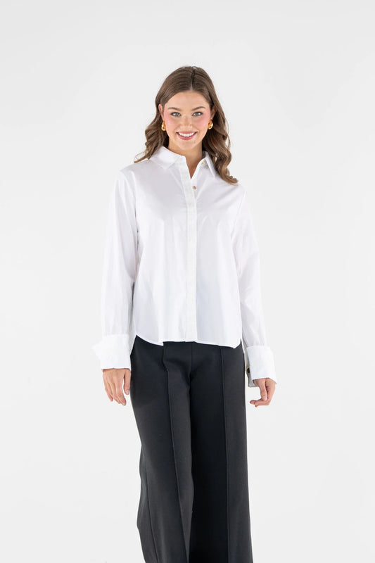 Emily McCarthy/ The Classic Oxford Top/ White