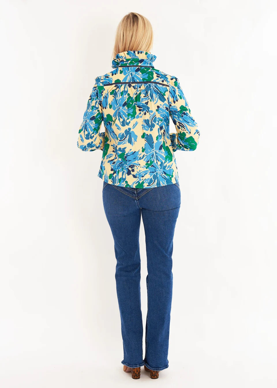 CK Bradley/ The Aspen Blouse/ High Tide Blue Steel