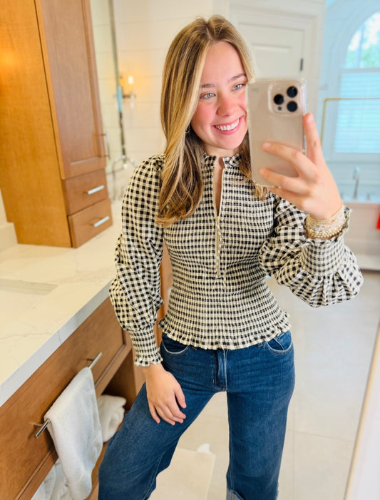 The Greta Gingham Top