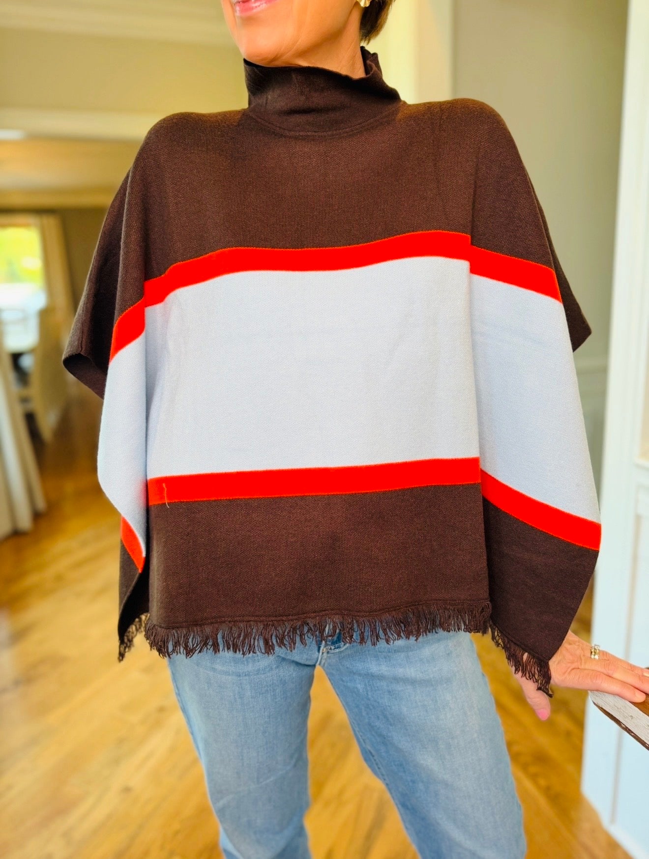 The Collie Colorblock Poncho