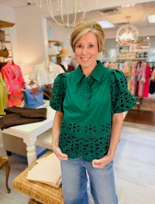 The Emmie Eyelet Top