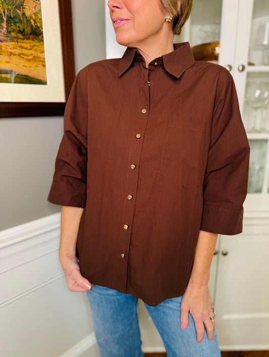 The Bridgette Button Top