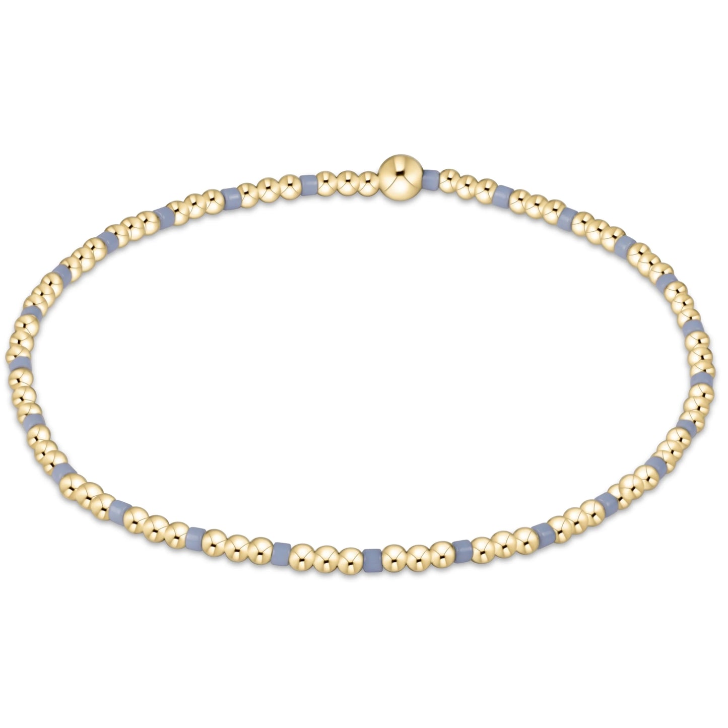 ENewton/ Gameday Hope Sincerity Pattern 2mm Bead Bracelet/ Light Blue