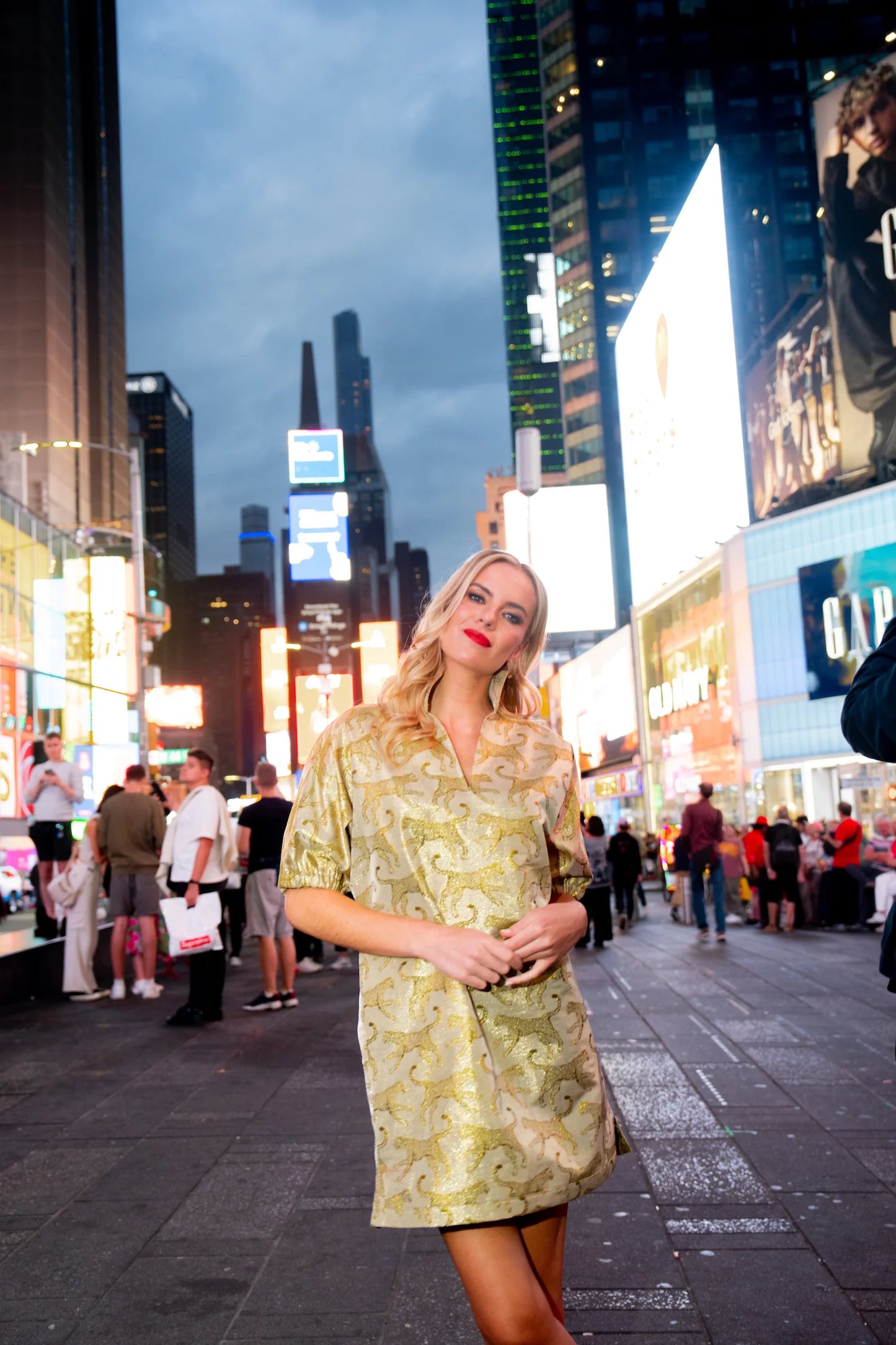 Emily McCarthy/Poppy Dress/Jaguar Jacquard FINAL SALE