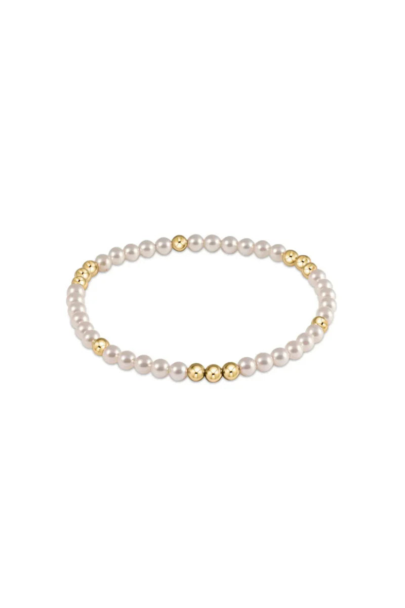 ENewton/ Worthy Pattern 3MM Bead Bracelet-Pearl