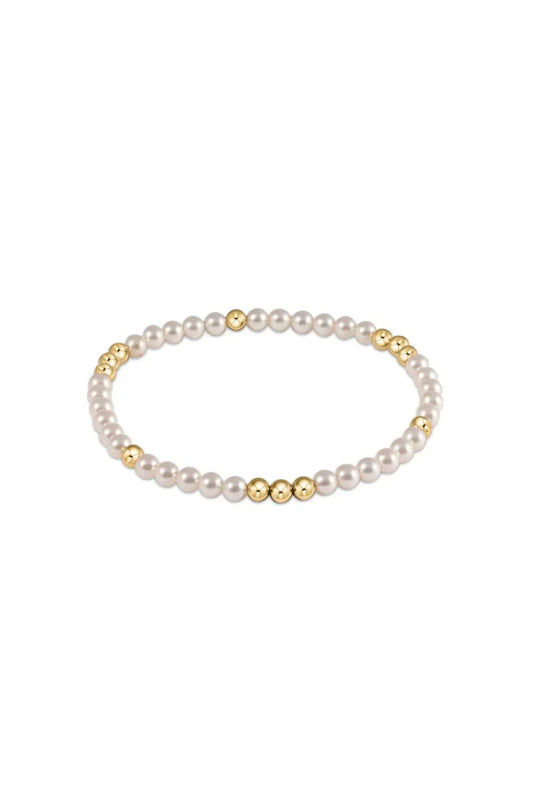 ENewton/ Worthy Pattern 3MM Bead Bracelet-Pearl