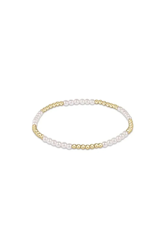 ENewton/ Classic Blissful Pattern 2.5MM Bead Bracelet-3MM Pearl